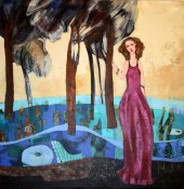 El lago, acrílico, 50x50 cms. 2011
