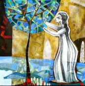 Laguna, acrílico 50x50 cms. 2008