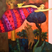 Sobrevuelo, acrílico 1.20x1.20 cms. 2015